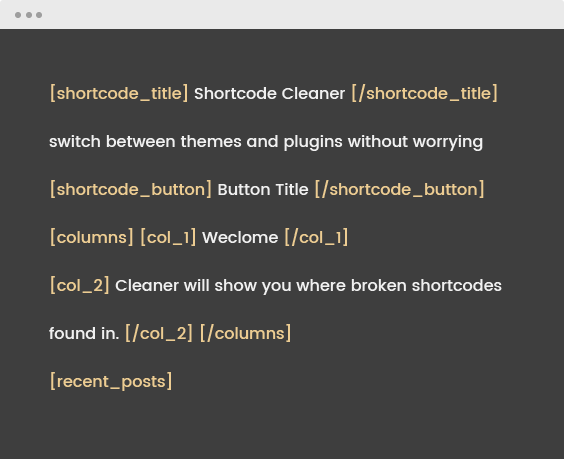 Shortcode Cleaner